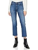 STRAIGHT FIT 7 For All Mankind Women\'s The Straight Crop Jeans, Light Blue, 25