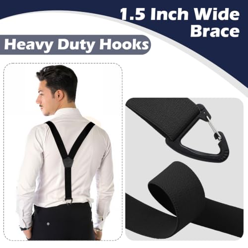 Image of Janmercy 2 Pcs Hidden Suspenders for Men, 1.5 inch