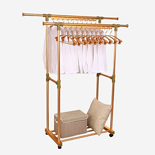 Porte-séchage portable à double tige télescopique avec porte-chaussures bas - 3
