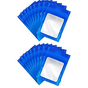 Eaarliyam Ziplock Mylar Tassen Koffiebonen Verpakking Pouch Snoep Self Sealing Food Bags 16x9cm Blauw 100 stks