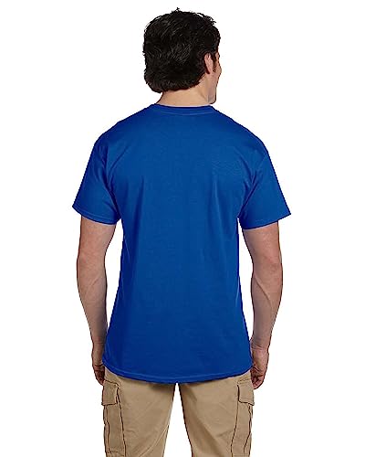 Fruit of the Loom Camisetas masculinas leves de algodão (manga curta e longa), Crew - Pacote com 2 -