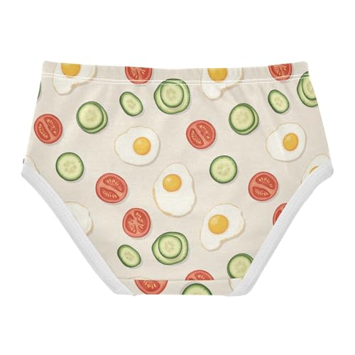 Little Girl Underwear Toddler Panties Kids Undies Eggs Tomatoes Soft Cotton Briefs 2T-8Y2