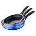San Ignacio Blue Juego de sartenes (16,20 y 24 cm) Paradise de Aluminio prensado en Color Azul