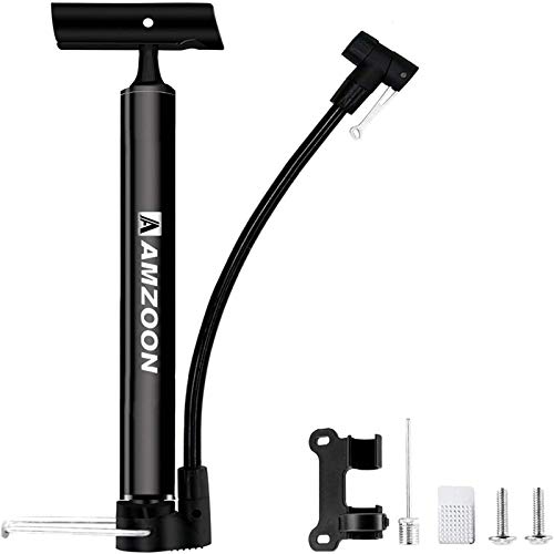 AMZOON Mini Bomba para Bicicleta Inflador Bicicleta Valvula Presta & Schrader Hinchador Bicis Portatil Bomba de Aire para Bicicleta BMX MTB Montaña Ciclismo Accesorios