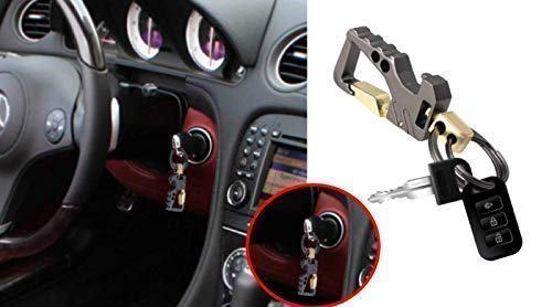Image of Techpro Stainless Steel Keychain Heavy Duty Car Keychain For Men And Women Keyring - Black