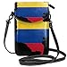 Produktbild Kolumbien Flag Map Kleine Crossbody Handy Geldbörse Tasche Smartphone Geldbörse Geldbörse mit abnehmbarem Gurt