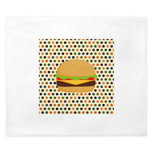 CafePress Mod Polka Dot Burger King Duvet Cover, Printed Comforter Cover, Unique Bedding