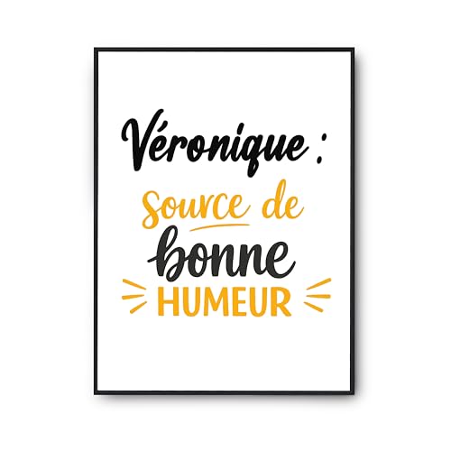 Affiche Veronique poster citation anniversaire pour un cadeau humour original et unique