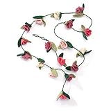  Kidsdepot Girlande Rosengirlande Blumengirlande Rosen Filz Dekoration L 200 cm