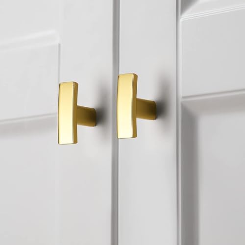 Miniatura 2 de Probrico Pomos de gabinete dorados cepillados, manijas de puerta para cocina, baño, dormitorio, accesorios de estilo moderno para cajón, aparador,