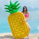 ✅【DIVERSIÓN SIN FIN】: Tumbado en una hamaca flotante de piscina, puede sentir un gran equilibrio con una fuerte flotabilidad. Es muy estable, segura y no es fácil de volcar. Túmbese cómodamente en el flotador hinchable de piscina como si fuera una tumbona de playa. Ideal para usar en el lago, el río y el mar para disfrutar del sol.
