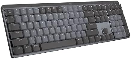 Logitech MX Mechanical Wireless Illuminated Performance Keyboard, Tactile Quiet Switches, Backlit Keys, Bluetooth, USB-C, macOS, Windows, Linux, iOS, Android, Metal