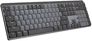 Logitech MX Mechanical Wireless Illuminated Performance Keyboard, Linear Switches, Backlit Keys, Bluetooth, USB-C, macOS, Windows, Linux, iOS, Android, Metal
