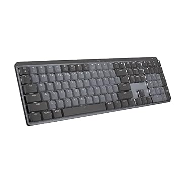 Teclado Mecânico sem fio Logitech MX Mechanical com Teclas Retroiluminadas Tactile Quiet, Conexão USB ou Bluetooth Easy-Switch para até 3 dispositivos e Bateria Recarregável