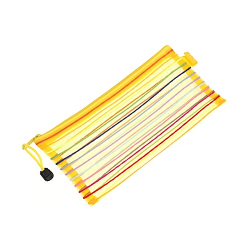 MAGICLULU 12stücke Netz-aufbewahrungsbeutel Mit Reißverschluss Aus Nylon Mit Regenbogenstreifen Für Kosmetikartikel Reisen Und Bürobedarf