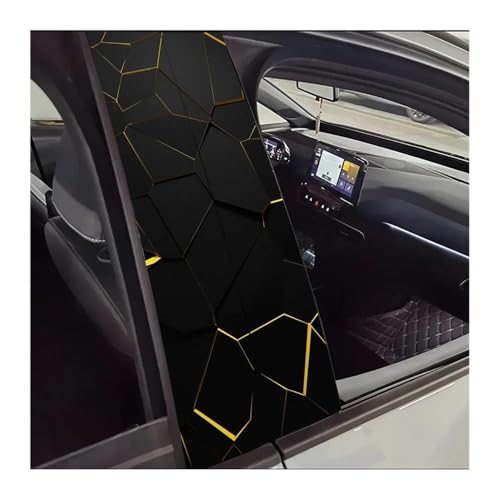 Autocollant pilier central voiture finition géométrique haut de gamme