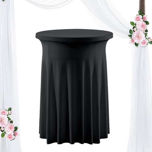 Mantel de mesa de cóctel - Funda de mesa de bar de spandex mantel de cóctel - falda redonda de mesa decoración de mesa para fiestas, banquetes, fiestas, sala de estar, comedor
