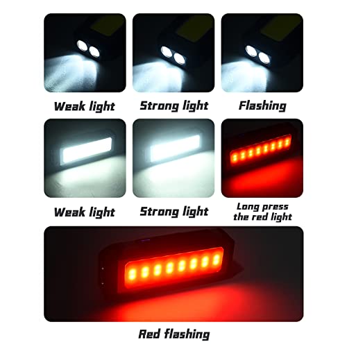 Job Site Lightingwork Light, Rechargeable Led Work Light 1200 Lumens, Portable Magnetic Work Light 7 Modes, With Magnetic Base And Hook Mechanic Light For Under Hood/Car Repairing/Inspection/Camping #TOP3