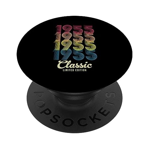 Regalos retro de cumpleaños vintage de 1955 para hombres y mujeres de los años 70 y 80 PopSockets PopGrip Intercambiable