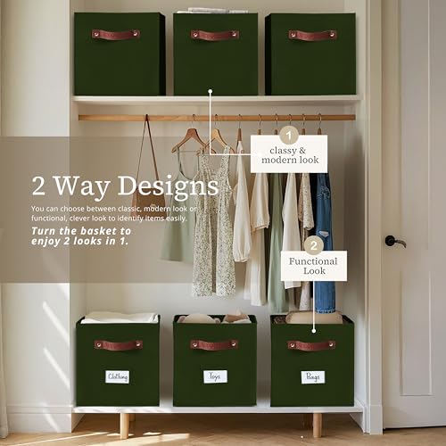 image for DECOMOMO Storage Bins, Cube Storage Bin with Labels, Fabric Storage Cu