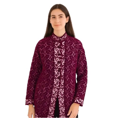 Women's Acrylic Wool Blend Long Cardigan Sweater | Long Winter Swaeter Coat | Full Sleeve Warm Wear-image-2