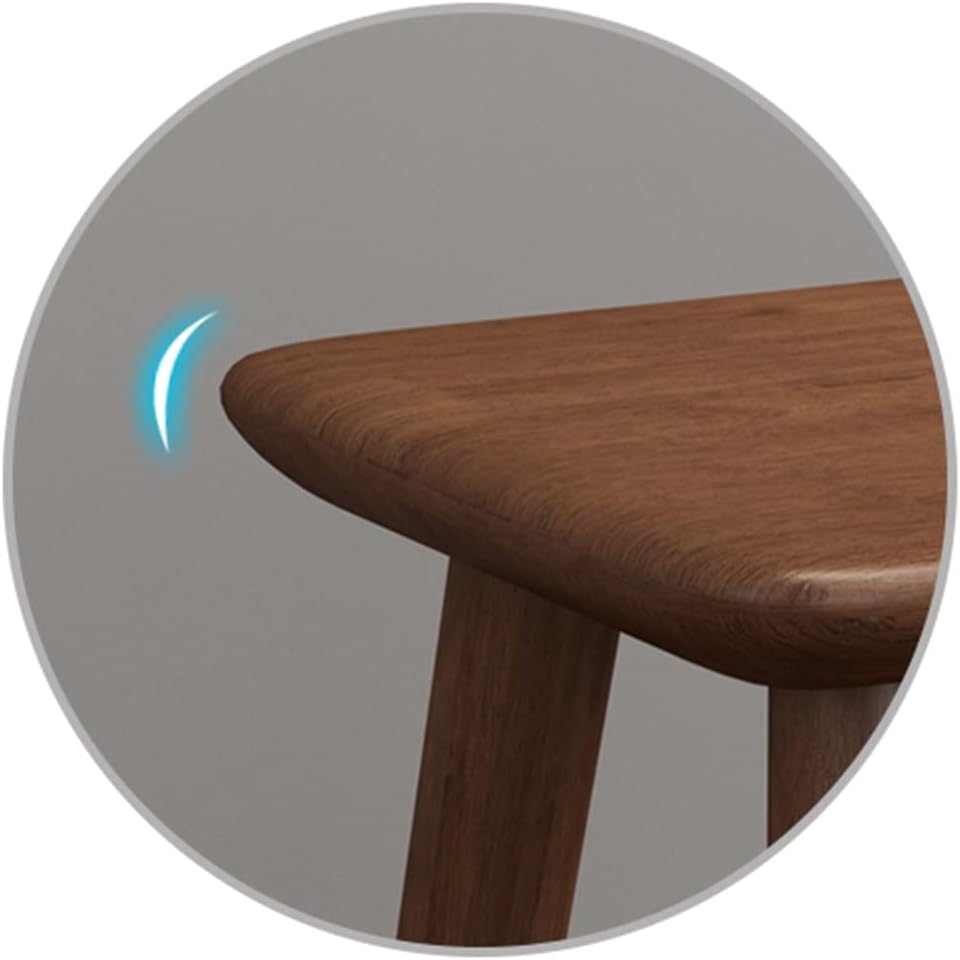 Wooden Step Stool for Adults,Round Cushion Foot Stool,Small Stool with Non-Slip Pad for Bedroom, Living Room and Kitchen (Brown 28 * 28 * 26cm)