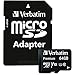 Verbatim Premium microSDXC Speicherkarte inkl. Adapter, 64 GB, schwarz, SD Karte für Full-HD Videoaufnahmen, wasserabweisend & stoßfest, SD Speicherkarte für Kamera Smartphone Tablet