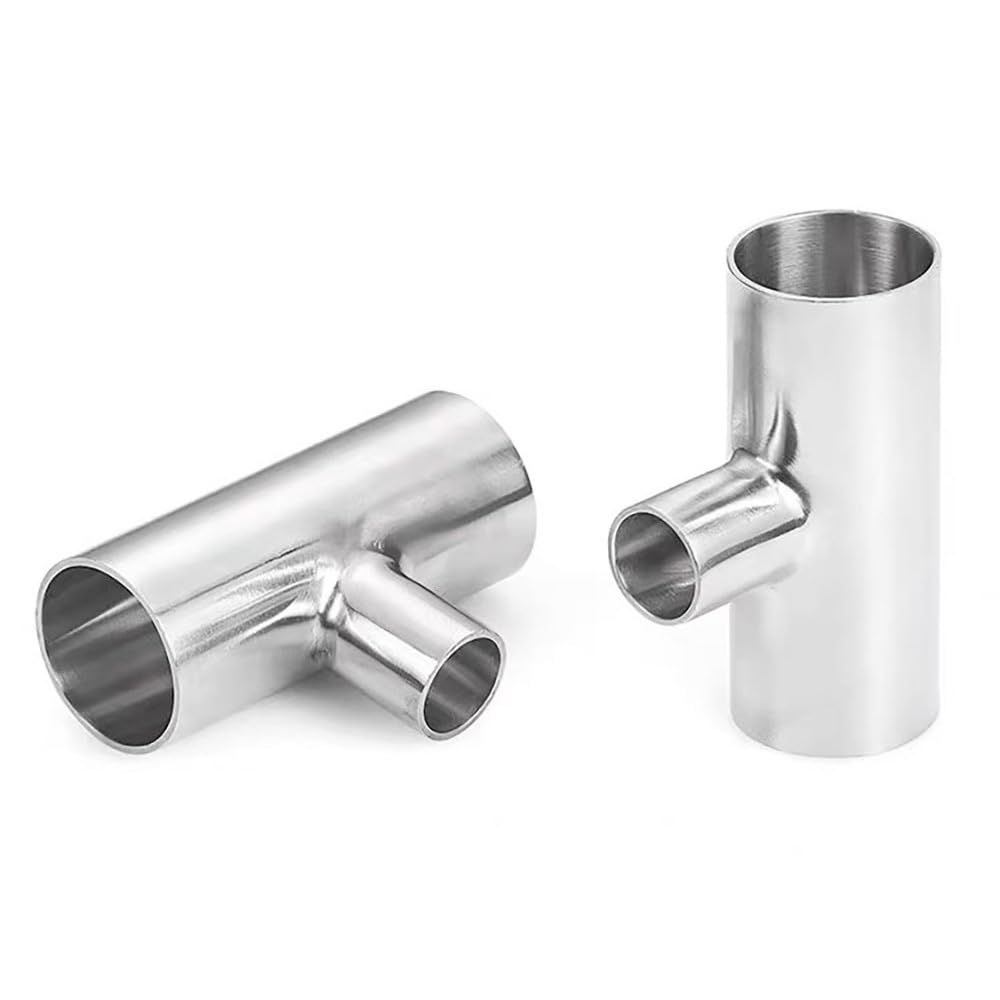 Trójnik Redukcyjny Ze Stali Nierdzewnej SUS 304 Do Zgrzewania Doczołowego, 3-drogowy, 19 Mm Do 76 Mm, Trójnik, Higieniczny, Dokładnie Polerowany, 1 Szt.(63mm-57mm-63mm)