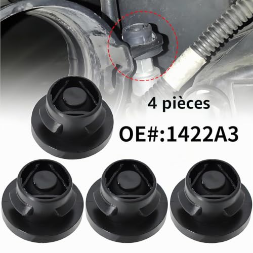 Yuiturt 4Pcs Silent-blocs de circuit d'admission d'air supports caoutchouc pour filtre à aire à air, OEM 1422A3 pour Peugeot 207/307/308/407, Citroën C2/C3/C4/C5, Ford Focus 1.6 HDI Joints caoutchouc – vue 3