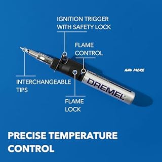 Dremel Versatip 2000 Cordless Soldering Iron - Butane Gas Soldering Kit with 7 Interchangeable Tips for Welding, Wood Burning, Pyrography, Jewellery Making, Arts and Crafts