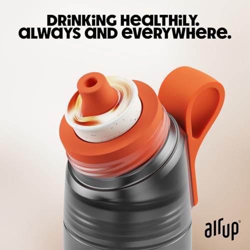 AIR UP® water bottle Gen2 original starter set with pods in 5 flavours I 600ml drinking bottle with sugar-free flavouring I dishwasher-safe, BPA-free I in Grey - Image 5