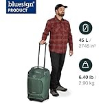 Osprey Sojourn 22"/45L Wheeled Travel Backpack with Harness, Koseret Green - Image 2