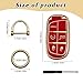 RBOKO for Jeep Key Fob Cover Keychain Soft Full Protection Key Case Shell, Car Accessories for Man,Girls, Women, Compatible with Jeep Smart Key 3 4 5 Buttons Protector(Red)