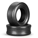 MOTOOS 23x10.50-12 Lawn Mower Turf Tires (Set of 2), 4 Ply Turf S Pattern 23x10.5x12 Tubeless Tires for Lawn & Garden Riding Mower Tractor Golf Cart Utility Vehicles
