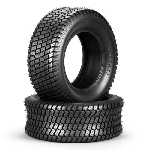 MOTOOS 23x10.50-12 Lawn Mower Tires 4 Ply Tubeless Set of 2