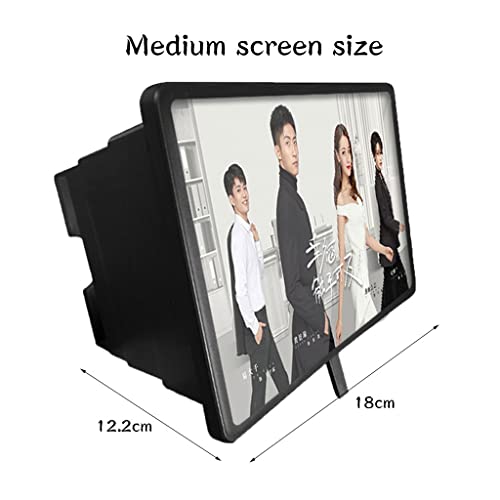 Retractable Adjustment Phone Screen Magnifier, Screen Magnifier For Cell Phone, Phone Amplifier With Small Bracket At The Bottom,Double-Sided Opening ( Color : White+Standard , Size : Medium Screen ) #TOP5