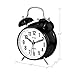 Sharp Black Twin Bell Alarm Clock – Perfect for Heavy Sleepers – Loud Bell Alarm – Glow in Dark Hands – Backlit on Demand – Battery Operated – SPC843
