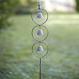 Colonial Tin Works 420217 Fleur de Lis Garden Bell Stake, 49-inch Height