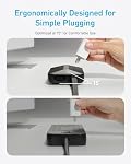 Anker Bande d'alimentation à prise plate 300J avec USB Ports, 10-in-1 Ultra Bande de puissance mince avec 6 AC, 2 USB-A et 2 USB-C Ports,5feet Cord d'extension, Poste de recharge de bureau,Dorme de bureau à domicile College (Noir)