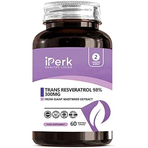 Trans Resveratrol 300mg (Per Capsule) 60 Vegan Capsules Non GMO, Dairy and Gluten Free Made in The UK in HACCP ACCREDITED Facilities Cover