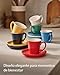 Imagen de Cosumy Juego de 6 Tazas Cafe Espresso Coloridas con Platos