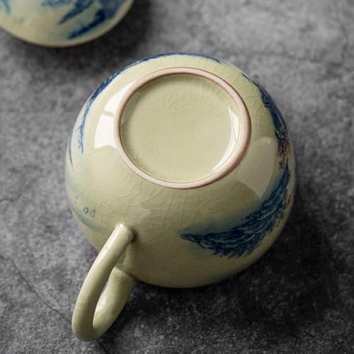 Tetera pequeña de cerámica con filtro para té suelto miniatura 6