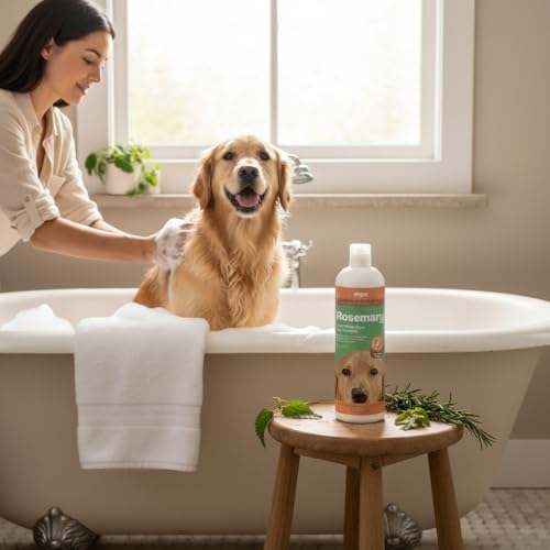 OVZLA Dog Shampoo – Rosemary Fresh Herbal Formula, Deep Clean & Odor Control for Dogs, Helps Remove Dirt & Smell, Leaves Coat Clean, Light & Revitalized – pH Balanced, SLES-Free — view 7