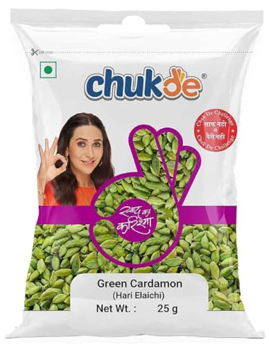 Image of Chukde Green Cardamom - 50 Gram (25 Gm x 2) for Indian Cooking - Enhances Flavor and Aroma - Improves Digestive, Oral, and Respiratory Health - Anti-inflammatory and Antioxidant Properties