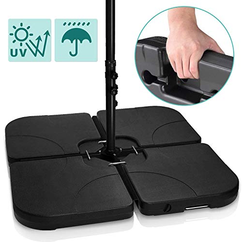 LLP LM Garden Pied De Parasol Portaombrelli per Roulette Peso dell'ombrello in 4 Parti per portaombrelli per ombrelli da Mercato per Esterni, Patio, Cortile