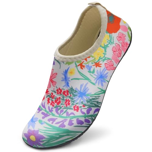 Image of WateLves Water Shoes for Womens Mens Barefoot Quick-Dry Aqua Socks for Beach Swim Surf Yoga Exercise New Translucent Color Soles
