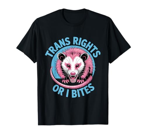 Transrechte oder ich beißt Transgender-Opossum LGBTQ T-Shirt