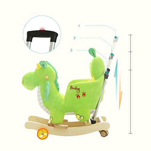 Schaukelpferd Schaukeltier Kinder Stuhl Baby Trojan Dinosaurier Spielzeug Geschenk Kinderwagen Nette Musik Shake Pferd… – Bild 7