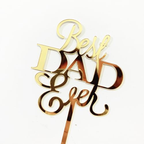 Decoración para tartas del día del padre, decoración para tartas con texto en inglés 'Best Dad Ever', suministros para fiestas de papá, regalos para festivales, regalos para papá, feliz cumpleaños