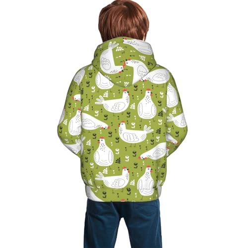 Lovely Chickens Kid Hoodies Boys Sweatshirts Girls Pullover with Pocket4